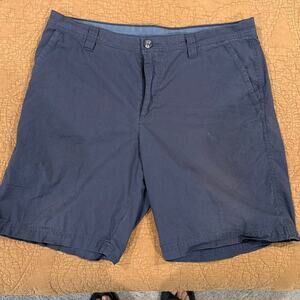 Columbia Men's Flat Front Shorts - Navy Blue